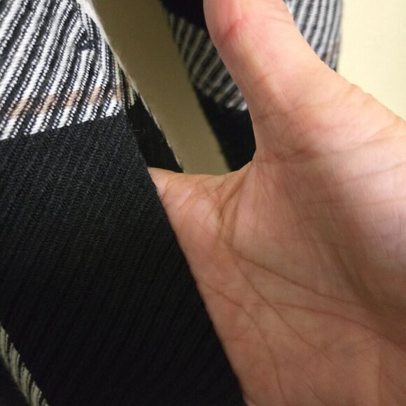 White House Black Market Plaid Zip-Up Black White Moto Jacket Size XS - Picture 7 of 10